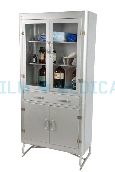 Silver Glass Fronted Cabinet Dressing Priced Separately 